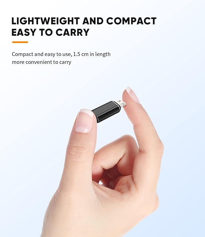 USB C Female to Micro USB Male Adapter(3pack) Type-C Cable Charger Converter Android Data Sync Connector Compatible for Samsung Galaxy S7 Active S6 Edge A02s Nexus for iPad Thunderbolt Charging Cord