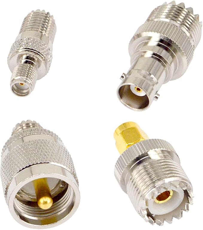 onelinkmore 20-Piece UHF Adapter Master Kit - PL259 SO239 to SMA BNC MCX FME F TNC Mini-UHF Connectors - RF Coaxial Converter Set for Ham Radio Base Stations, SDR, CB Scanners & HTs