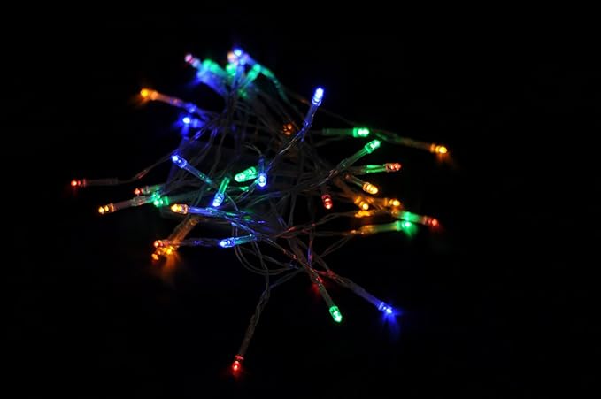 Karlling Battery Operated Christmas Lights,13 ft Short Clear Wire String Led Twinkle Fairy Light for Small Mini Xmas Tree and Wedding Party Indoor/Outdoor Decoration(Multicolor,20 Pack)