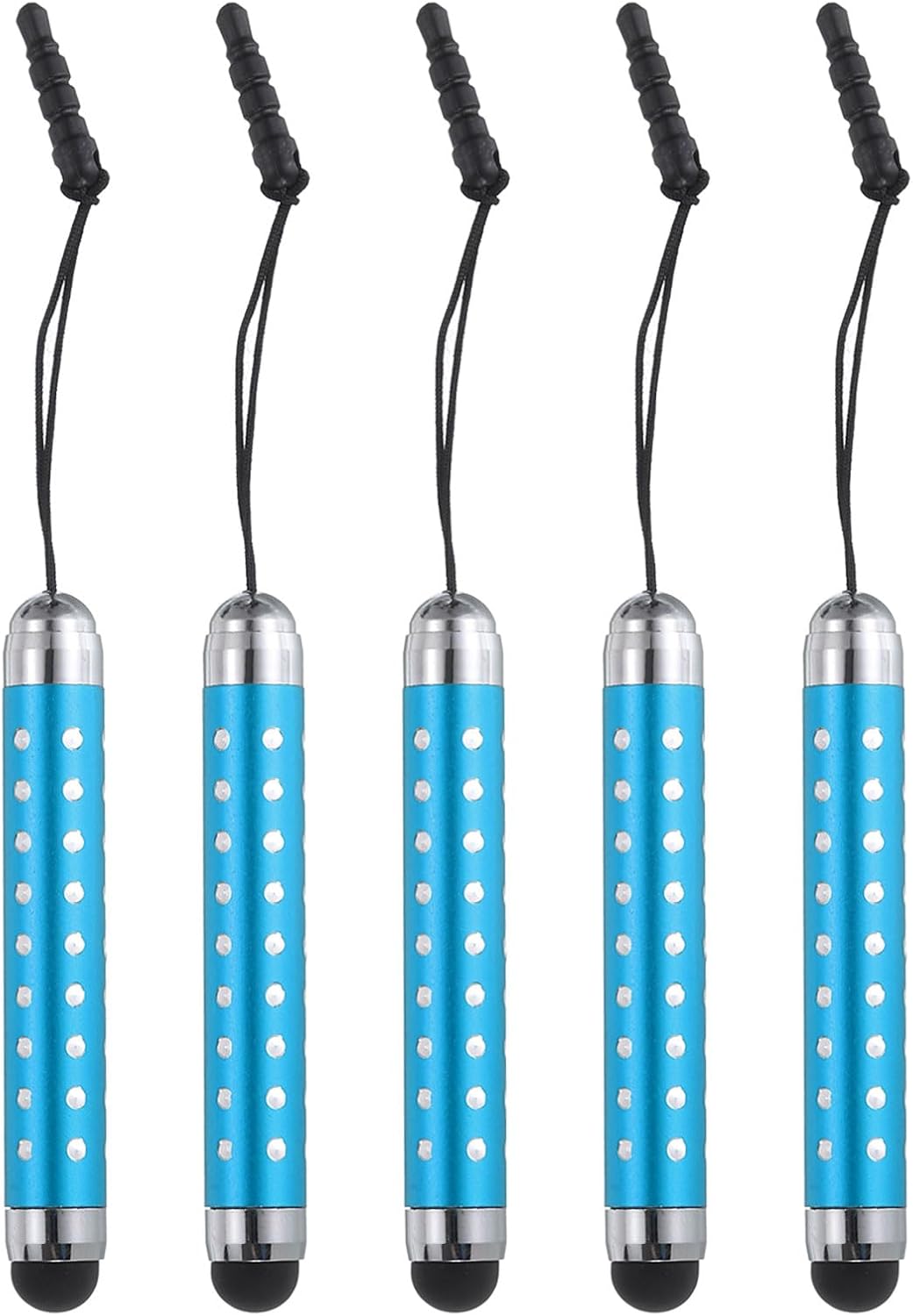 MECCANIXITY 5pcs Stylus Pen for Touch Screens - Retractable Mini Rhinestone Diamond Capacitive Pens