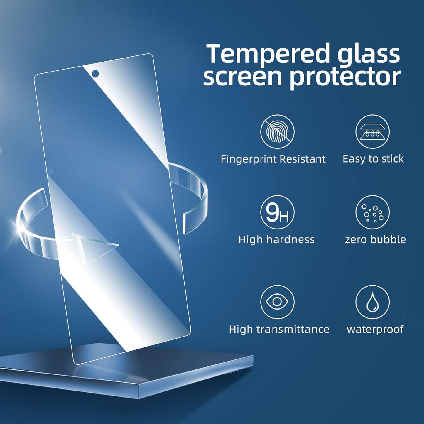 NEW'C Tempered Glass Screen Protector for Google Pixel 7a - 3 Pack, Ultra Resistant, Bubble Free.