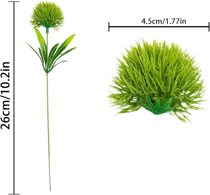 Uieke 36Pcs Dandelion Artificial Flowers, Artificial Flowers for Decoration Fake Plants Bouquet Plastic Flowers for Home Decoration Wedding Decor Flower Arrangment Green