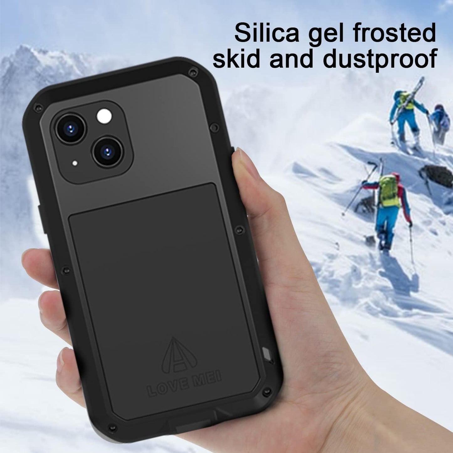 LOVE MEI Compatible with iPhone 13 Mini Case - Outdoor Sports Military Heavy Duty Waterproof Shockproof Case