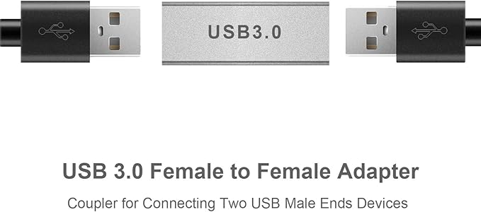 4Pack USB Female to Female Adapter for Connecting Two USB Male Ends Devices,Usba Extension Connector Compatible with MacBook Pro/Air, IPad Pro Google Pixel,Apple Etc.