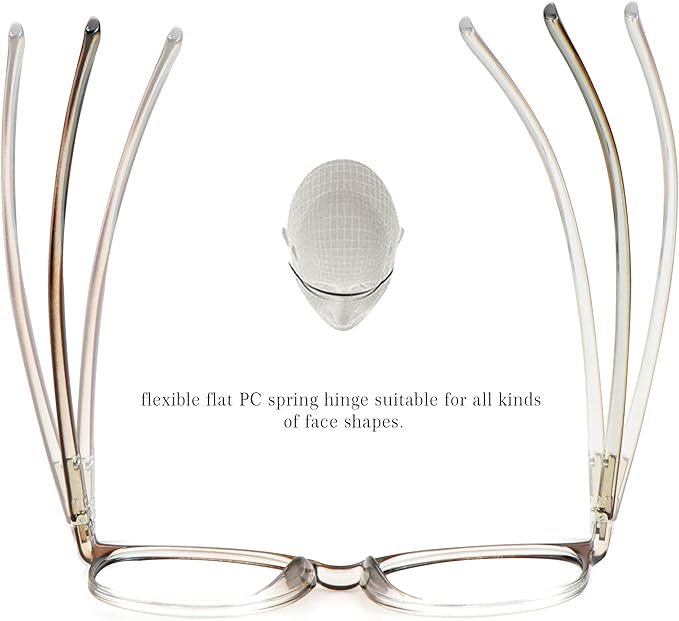 LifeArt Round Blue Light Blocking Glasses, Computer Glasses, Gaming Glasses, TV Glasses for Women Men (Clear Brown, 1.25 Magnification)
