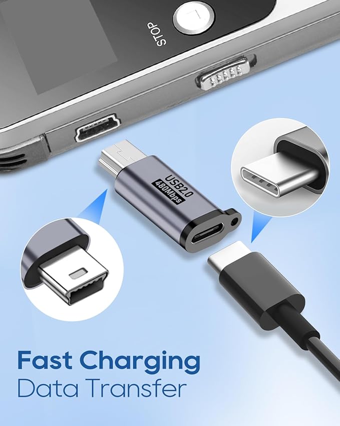 UCEC 8-Pack USB Adapter Kit, USB Adapters for Multiple Devices, USB C/Lighting to Micro USB, Type C/Micro USB to Lighting, Micro USB/Lighting to USB C, USB C/Micro USB to Mini USB Adapter