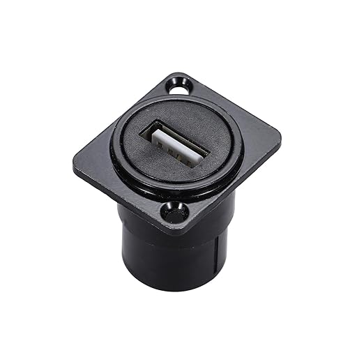 2PCS Panel Mount USB A to USB B Connector for Printer, D Type Female USB 2.0 Scanner Converter Adapter for HP, Canon, Dell, Epson, Lexmark, Xerox and More
