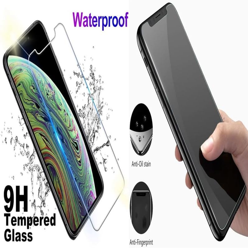 Phone Case for BLU View 4 (6.1") with 1X Tempered Glass Screen Protector, Ultra Thin Shockproof Black Soft Silicone