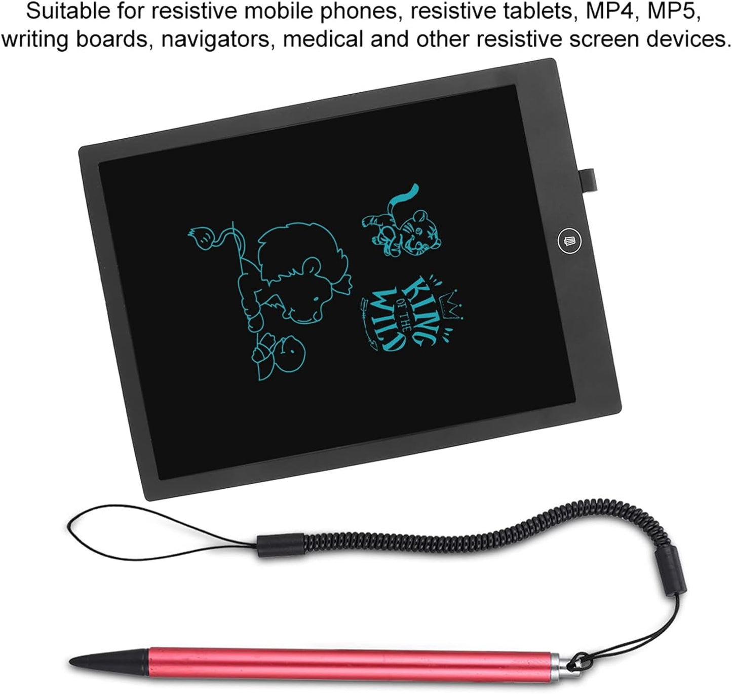 getac v110 Stylus Yctze, Resistive Touch Painting Pen with Spring Rope for POS PDA Navigator (Red)