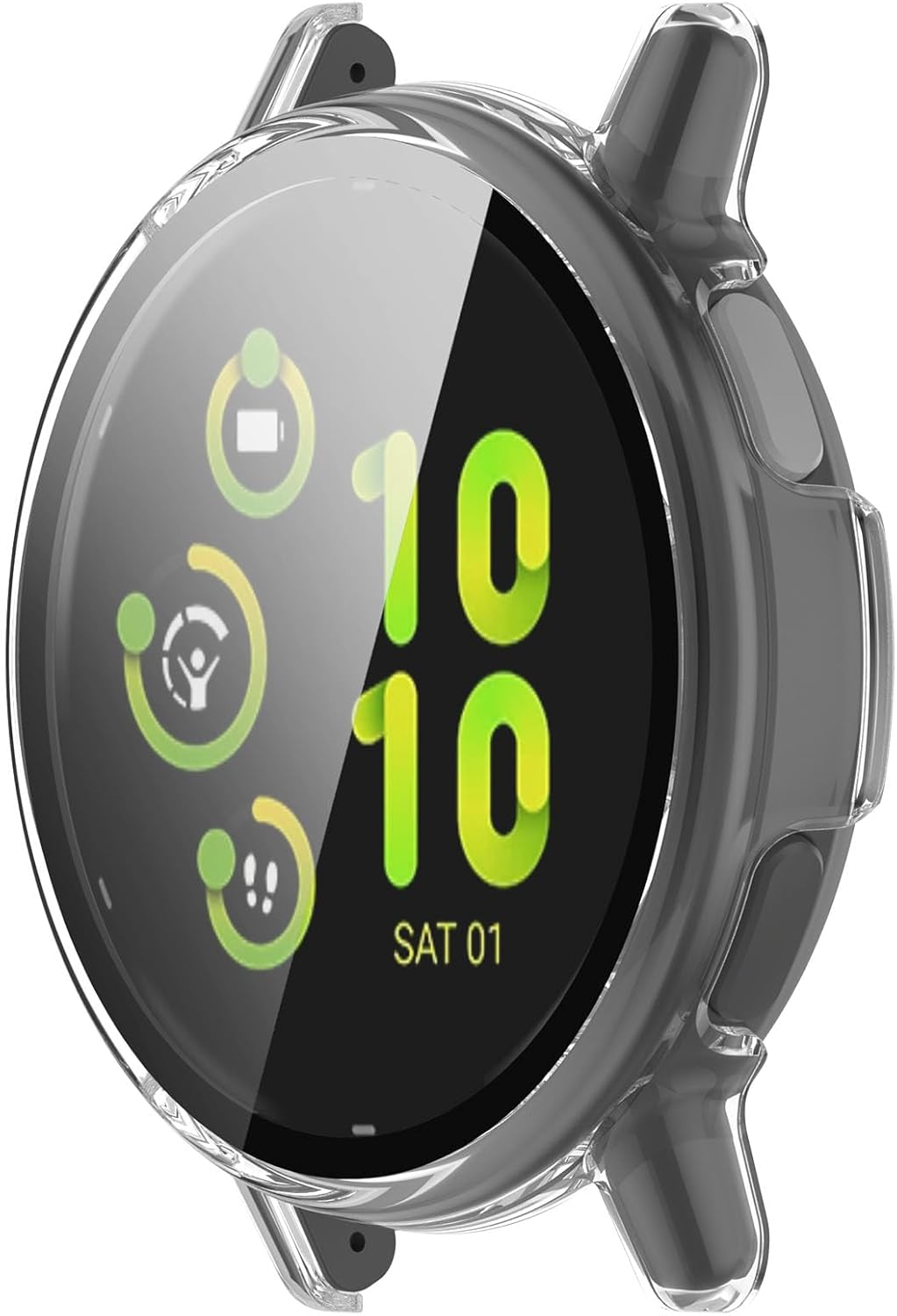 Garmin Vivoactive 5 Case Cover, Waterproof Full Cover with Built-in HD Tempered Glass Screen Protector (Clear)