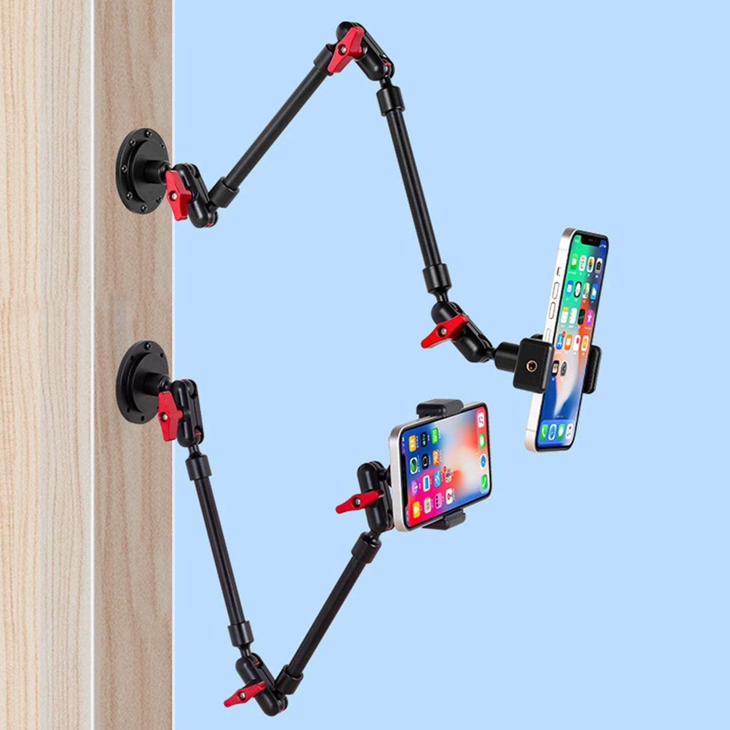 Magic Arm Adjustable Mobile Phone Holder for Desk, Wall, Ceiling Mount Bracket for Smartphones