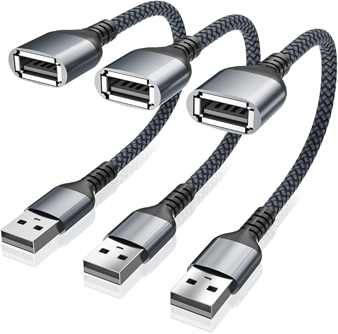 RUXELY USB Data Blocker Adapter 3-Pack,Charge Only Type-A Cable,Data Blocking Defender,Protect Against Juice Jacking,USB Power Connector for iPhone 17 17e 16 15 14,Samsung Galaxy S26,iPad Air Tablet