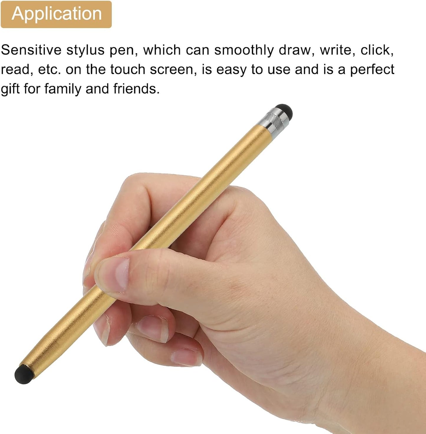 MECCANIXITY 5pcs Stylus Pens for Touch Screens, Dual Rubber Tips Capacitive Universal Tablet Pen Sensitivity Precision