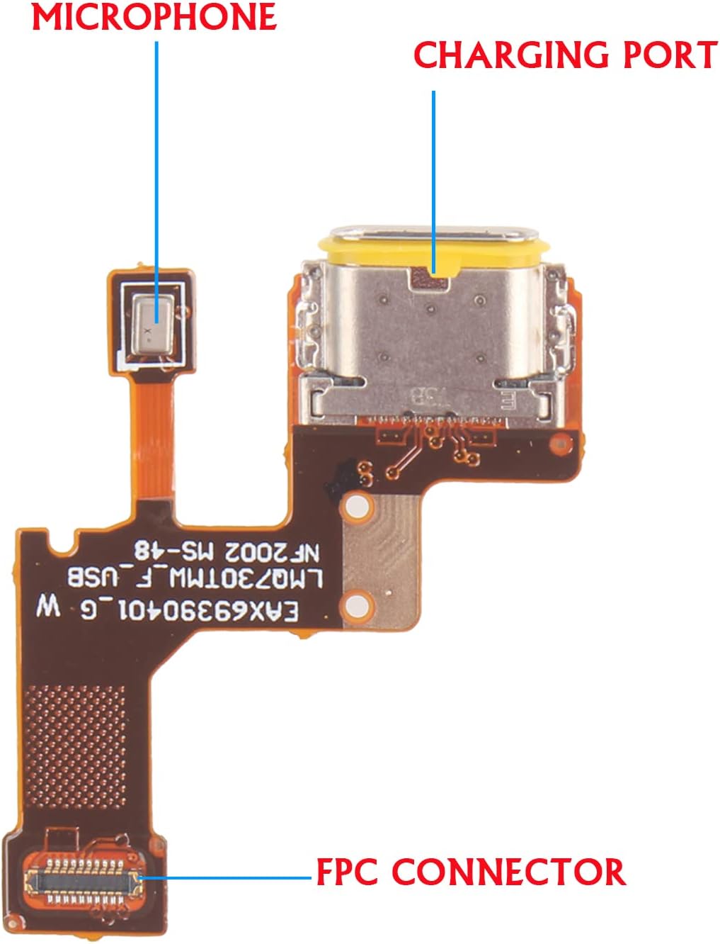 Dock Connector for LG Stylo 6 USB Charging Port Flex Cable Replacement for Q730 Series