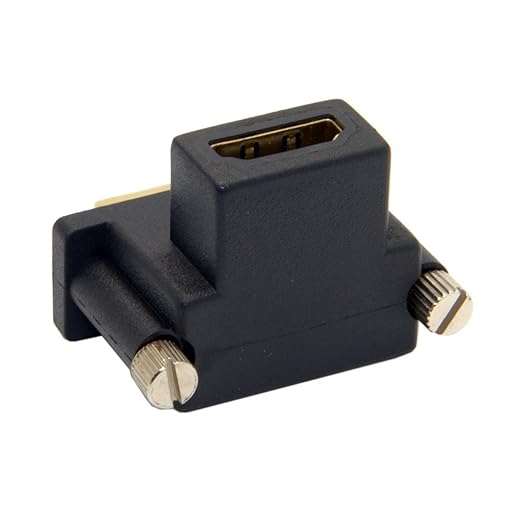 cablecc Up Angled 90 Degree DVI Male to HDMI Female Adapter for Computer & HDTV & Graphics Card