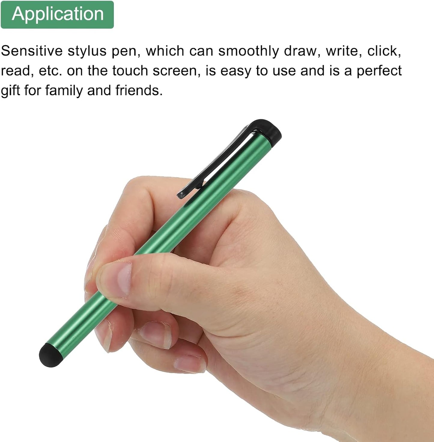 MECCANIXITY 5pcs Universal Capacitive Stylus Pens for Touch Screens, Black, Gold, Purple, Red, Green