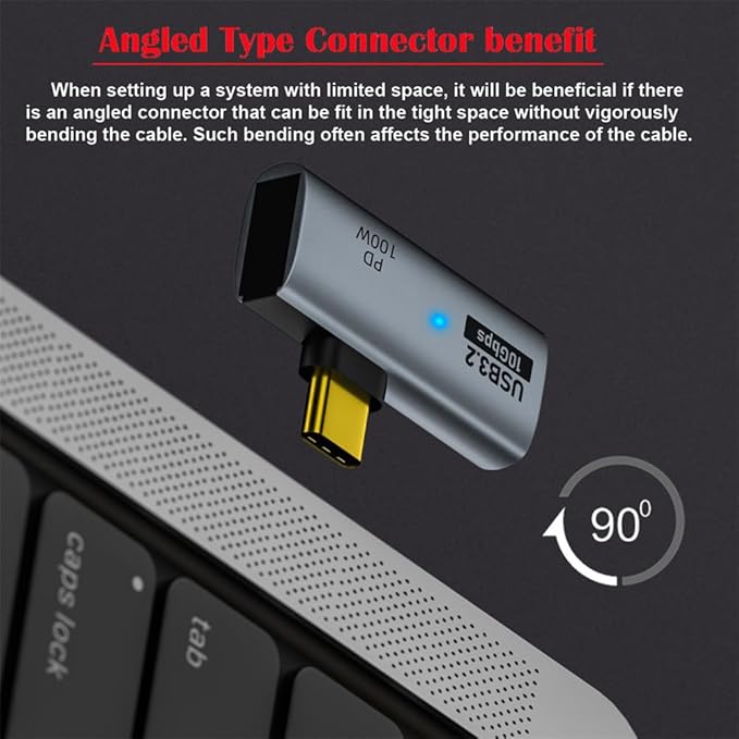 xiwai 2-in-1 USB-C Type-C to USB 3.0 Female Power Adapter with 100W Charging Port 10Gbps OTG Converter Laptop Tablet Phone