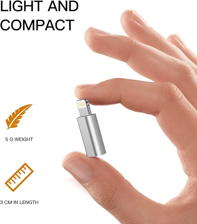 Micro USB to Lightning Adapter（3 Pack）Fast Charging Data Transmission Converter Micro USB Female Cable to Lightning Male Connector Compatible for Iphone 13 12 11 Pro Max Mini Xr Xs X 8 7 6 Ipad