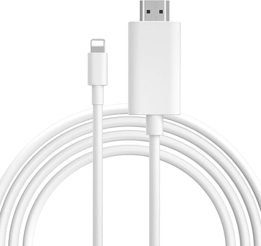 [MFi Certified] Lightning to HDMI Cable • HDMI Cable for iPhone to TV • Compatible with iPhone14, 13, 12, 11 to TV Output • with 1080P HD Display • Just Plug and Play/6.6FT