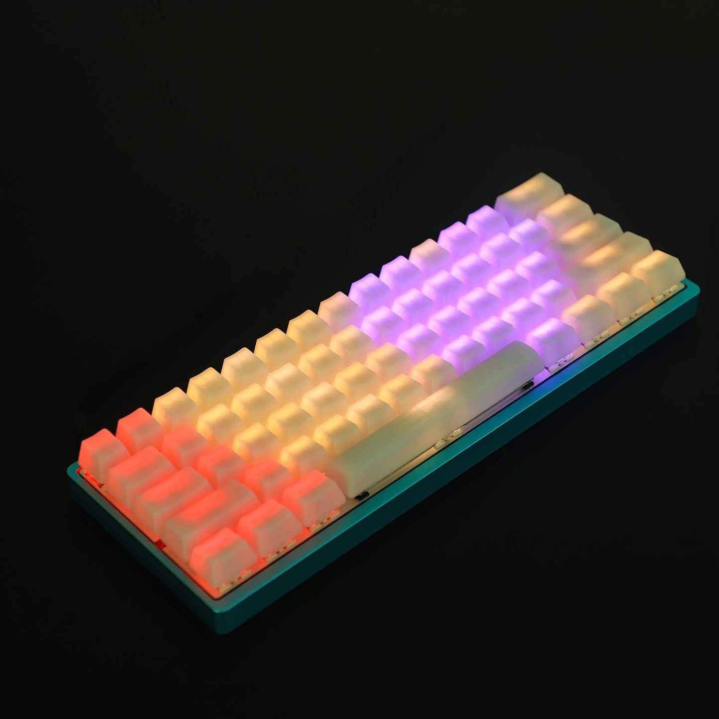 YMDK 1.5mm ABS Blank Keycap for RGB MX Mechanical Keyboard, 108 87 61 ANSI ISO Milk Fog OEM Profile