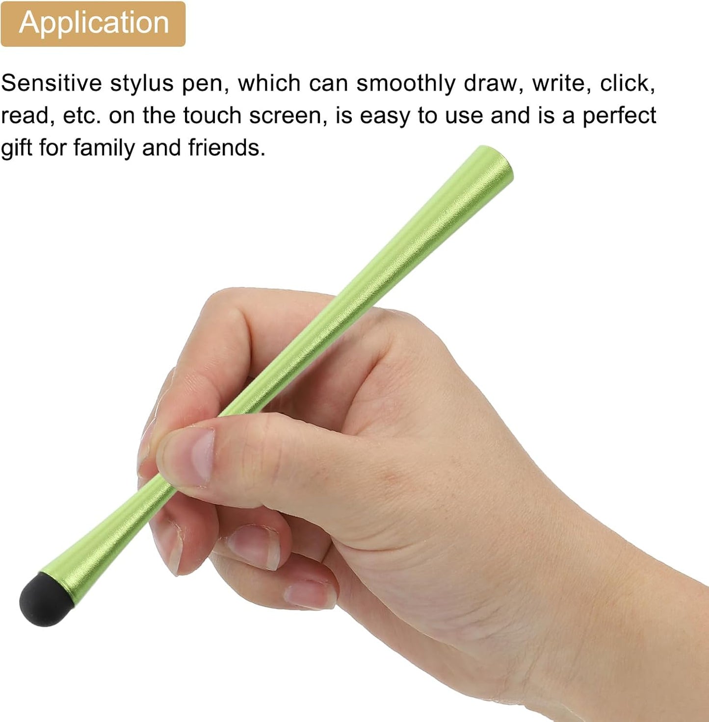 MECCANIXITY 3pcs Stylus Pens for Touch Screens, Slim Universal Capacitive Pen with 3 Extra Tips, Red/Black/Green