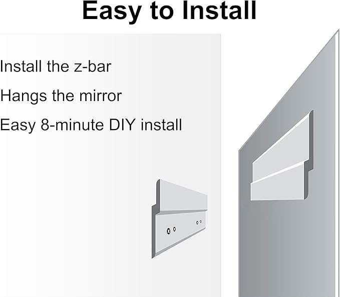 Ruomeng Wall Mirror Beveled Edge Frameless Mirror 24” x 36" Accent Mirror for Bathroom Vanity and Entryway