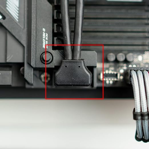 LINKUP - USB 3.2 Gen 2 (USB 3.1) Internal Adapter 20-Pin Motherboard Header Male to Female 10Gbps for PC USB-A Ports - Inward Type - Black 24cm