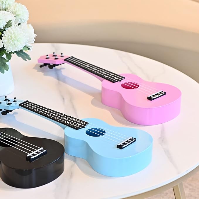 LIEKE Kids Ukulele 21 Inch Soprano Ukelele,Musical Instrument,Toy Ukulele Gift for Girls Children Beginners with Bag (Pink)