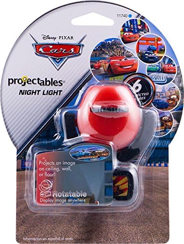 Projectables Pixar Cars LED Kids Night Light, Plug-In, Projector, Dusk-to-Dawn, Lightning McQueen, Galaxy Light, Hallway, Bedroom, Nursery, Playroom, Gaming Room, 11740