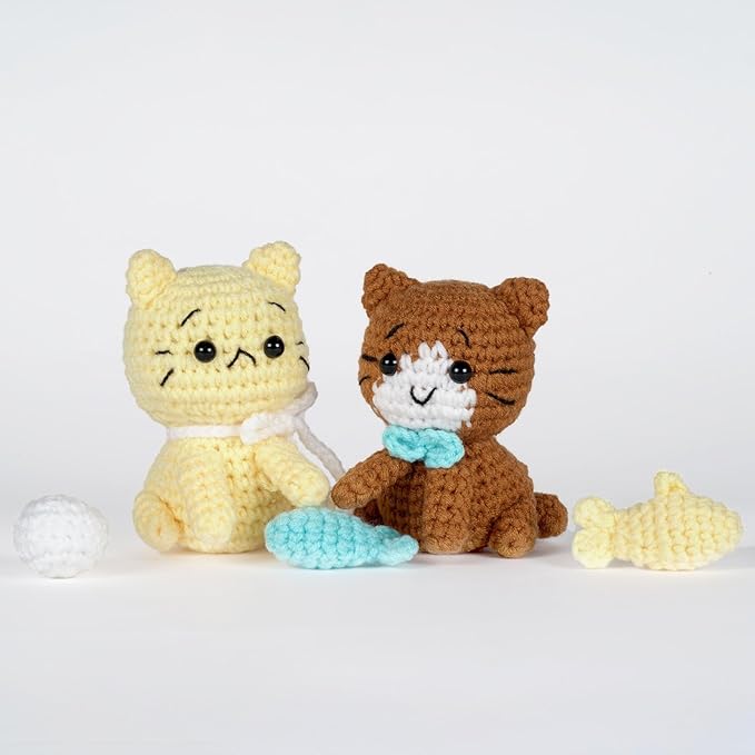 Wizardi Amigurumi DIY Crochet Kit - Cats F07N8-M124