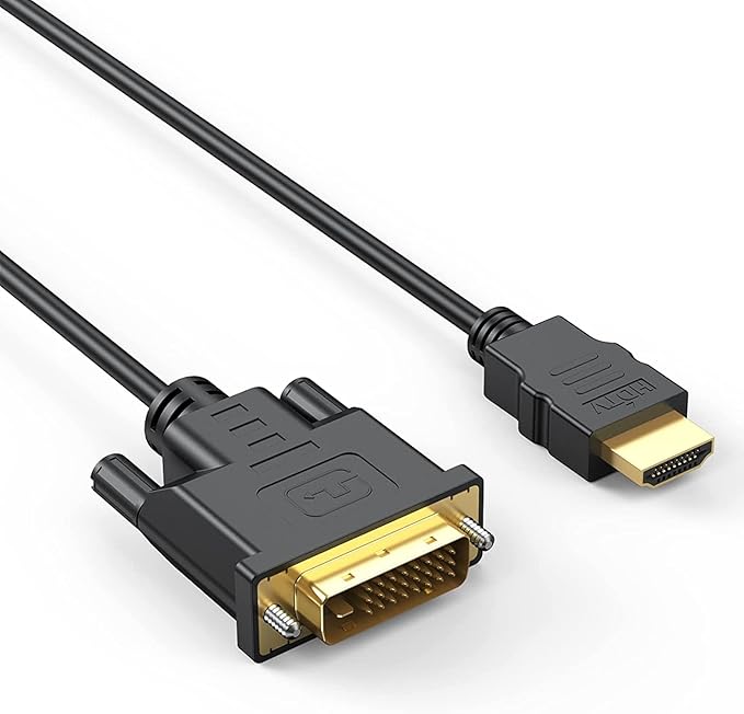 HDMI to DVI Cable 3ft 5-Pack, Bidirectional DVI-D to HDMI 19 Pin Cord Adapter Cord 1080P Video High Speed Compatible for Computer, PC, Raspberry Pi, Roku, Xbox One, PS4 PS3, Graphics Card