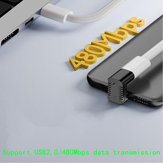 360Degree Angled Type USB-C USB2.0 Type C Female to Micro USB Male Power Data Adapter,3 Pack