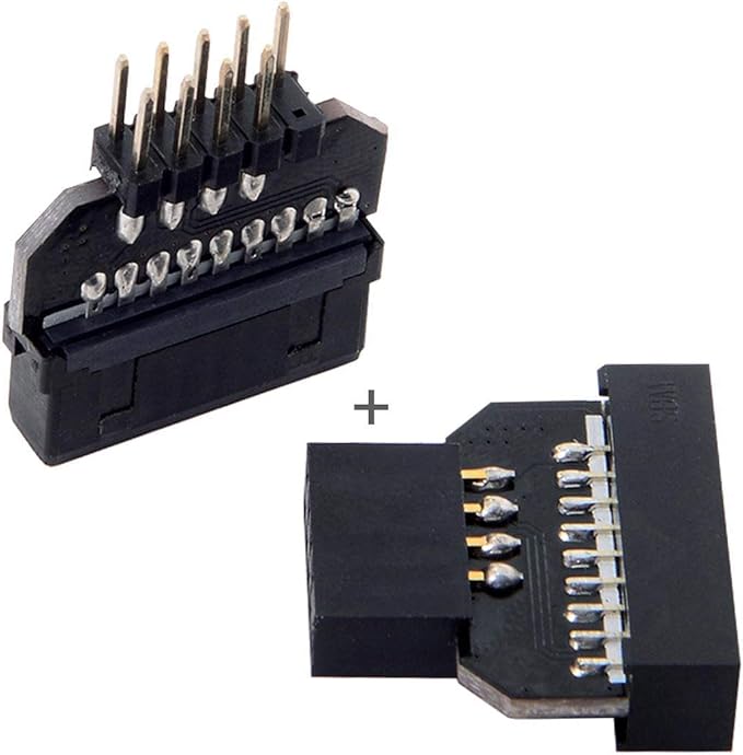 cablecc 1set Reversible USB 2.0 9Pin Housing to Motherboard USB 3.0 20pin Header Female Adapter