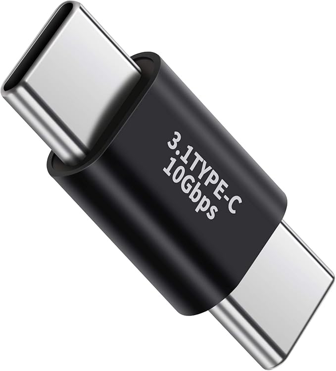 BOLS USB C Male-to-Male Adapter(2 pcs),USB C Full-Featured, Support 10GBbps Rate, Audio and Video, Fast Charging Adapter…