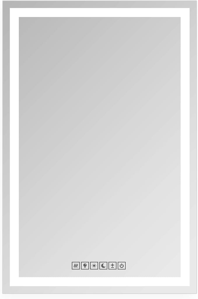 Fab Glass and Mirror LED Mirror 30x60 Inches, Led Bathroom Mirror with Lights Front and Backlit Anti-Fog Memory Brightness, Three Color Options Frameless Wall Mounted Bathroom Vanity Mirror