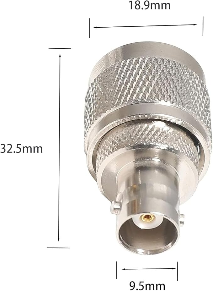 DHT Electronics 2pcs coaxial Coax Adapter BNC Female to UHF Male PL-259 PL259