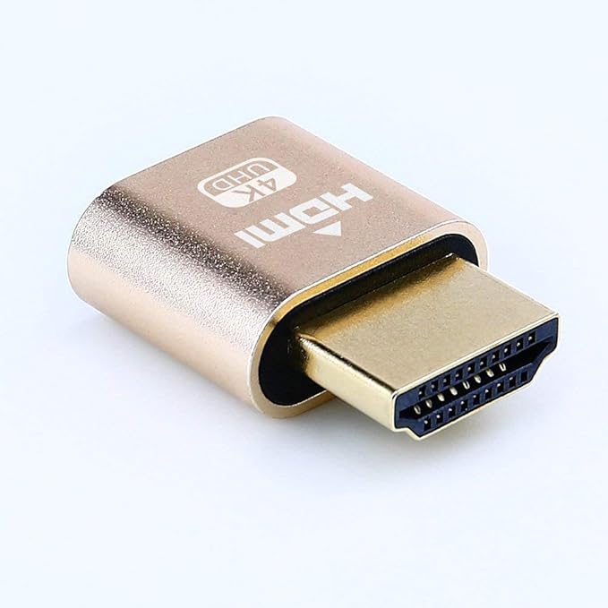 DTech HDMI Dummy Plug 4K Display Emulator Compatible with Windows Mac OSX Linux (fit-Headless, 3 Pack)