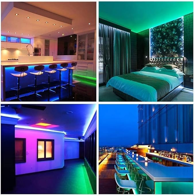 DAYBETTER Waterproof LED Light Strips 66ft, Outdoor LED Strip Lights Color Changing 5050 RGB LED Strip Lights with Remote Control, LED Lights for Indoor Outdoor Use, IP65 (2 Rolls of 33ft)
