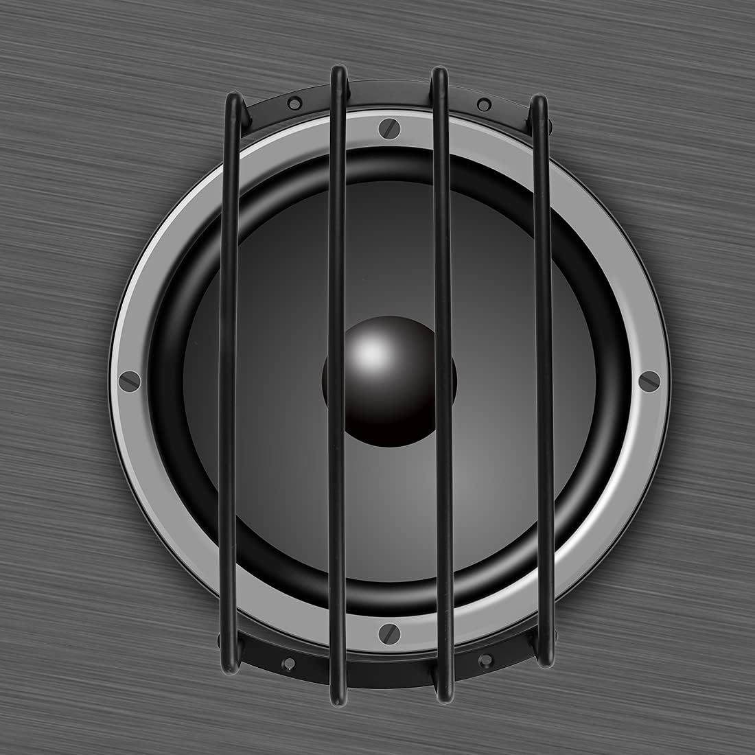 X AUTOHAUX 10 Inch Black Metal Car Bar Grille Subwoofer Speaker Grill Cover Guard - 2pcs
