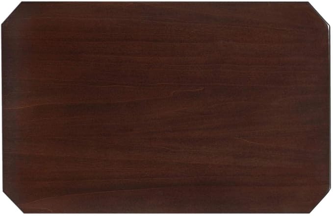 Leick Home Boa End Table, Solid Wood, Narrow, Bottom Display Shelf, Easy-Assembly, For Living Room/Bedroom, Chocolate Oak, 24.0 in. L x 14.0 in W x 24.0 in. H, 10305