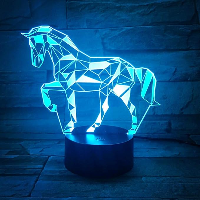3D Horse Decor Lamp Gift with Remote, 7 Colors Changing Night Light Birthday Toys for Kids Girls Boys, Horse Lovers