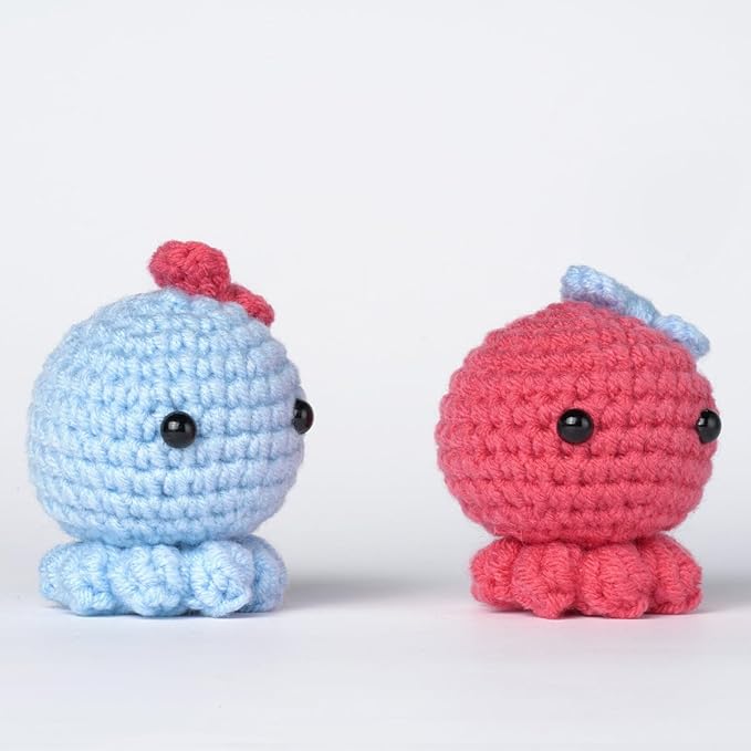Wizardi Amigurumi DIY Crochet Kit - Octopuses F07N8-M47