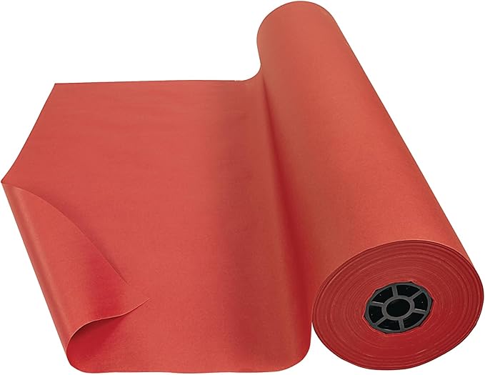 Colorations DSRE Dual Surface Paper Roll, Scarlet Red,, 36" x 1000' (1 Roll)
