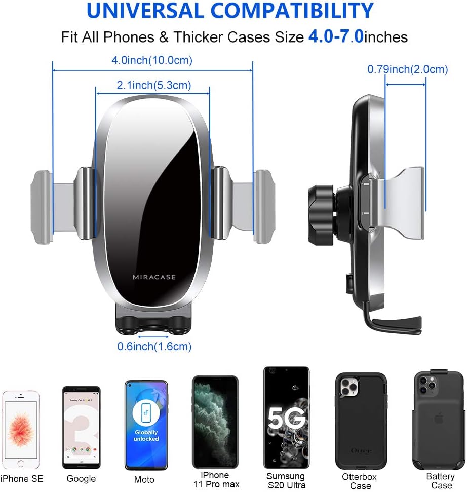 Miracase Upgraded-2nd Generation Universal Phone Holders for Car, Hands Free Air Vent Mount, Compatible with iPhone