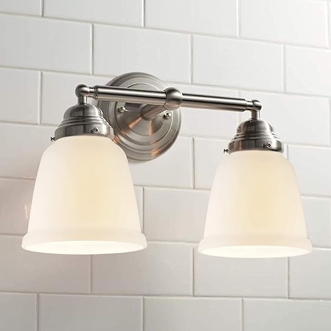 Aspen Creative 23045-4 Transitional Style Bell Shaped Frosted Replacement Glass Shade, 2-1/8" Fitter Size, 4-5/8" high x 4-5/8" diameter, 4 Pack
