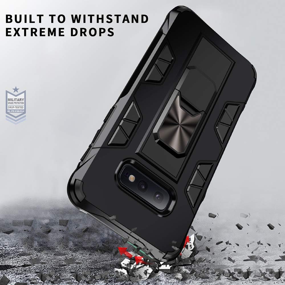 Military Grade Case for Samsung Galaxy Note 8, Built-in Kickstand, Heavy Duty Shockproof Protective Cover (Black)