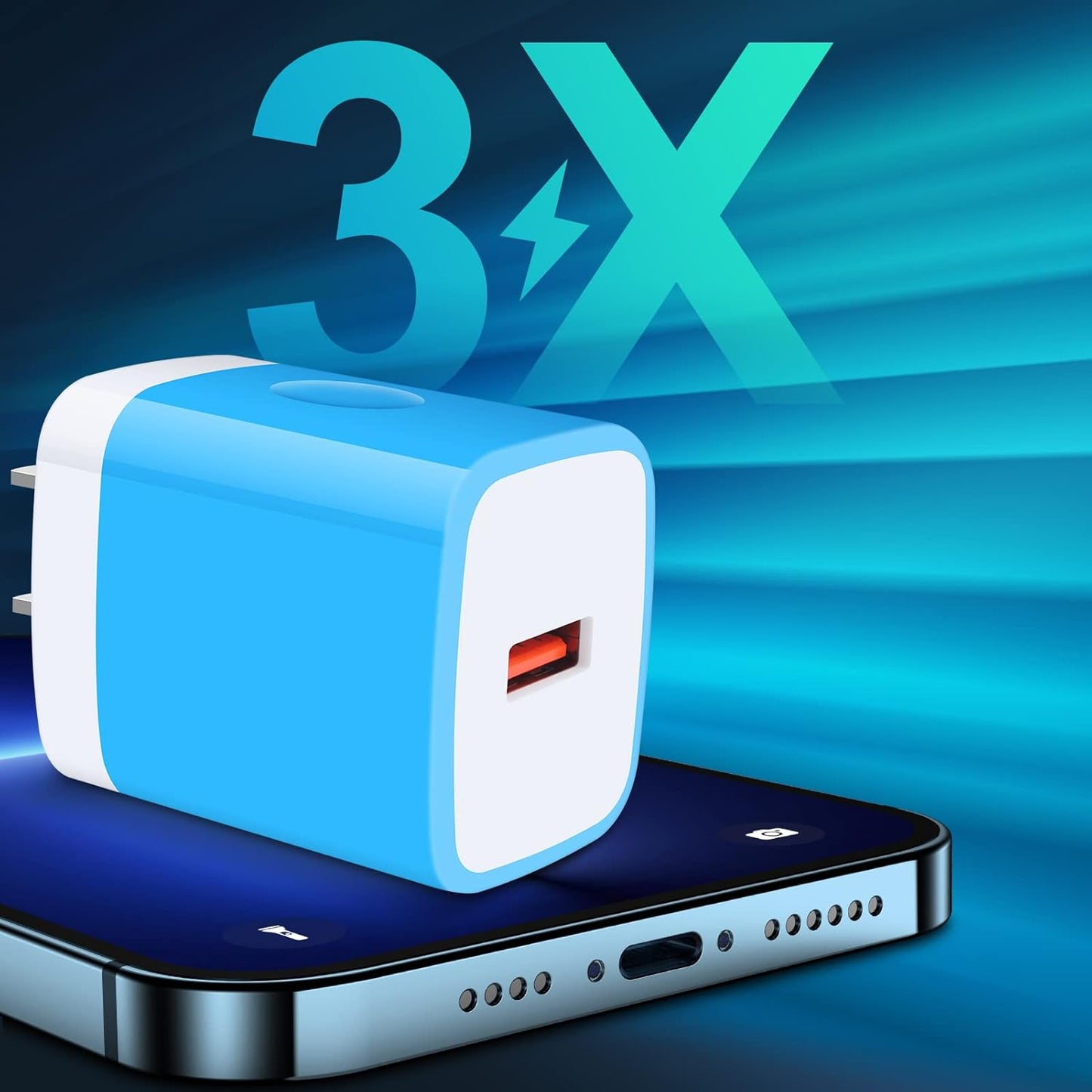 Fast Charging 18W Android Charger Block + 9FT Type C Cable for Samsung Galaxy A71, S22, S21 FE, A53 5G, and more.