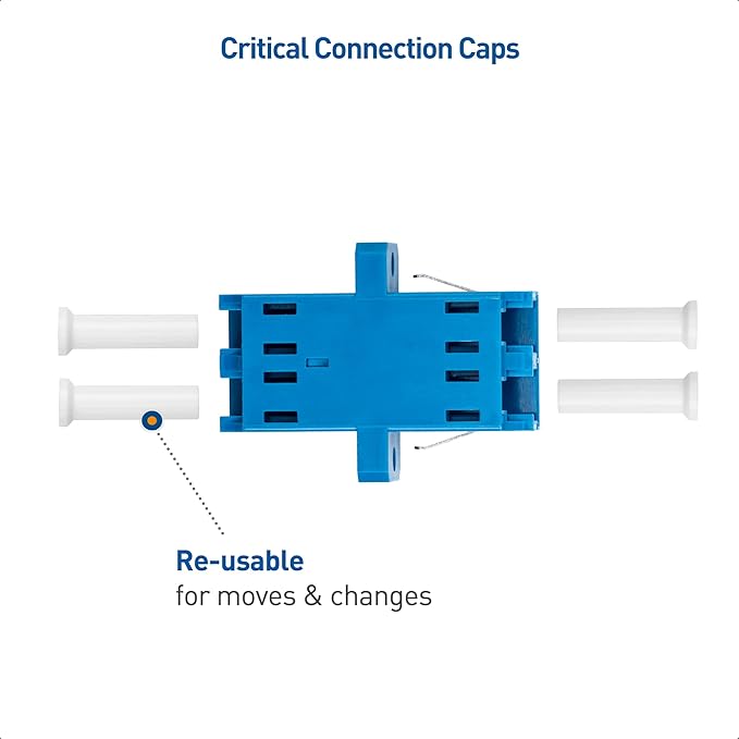 Cable Matters 6-Pack, LC to LC UPC Duplex OS2 Single Mode Fiber Optic Adapter, OS2 LCLC Fiber Coupler