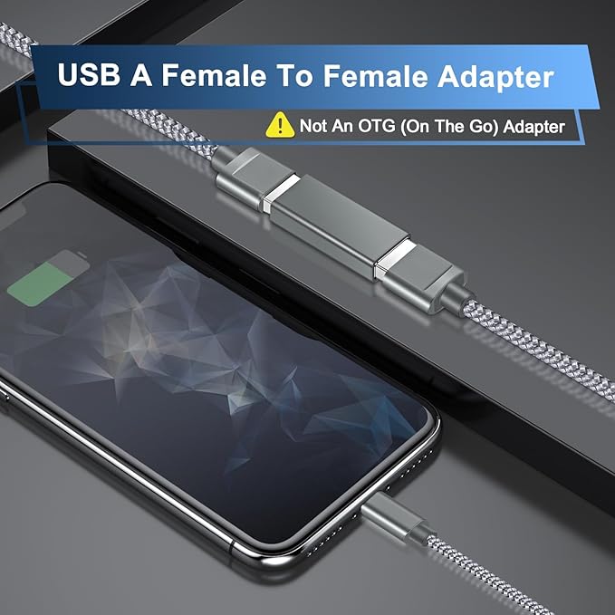 BASESAILOR USB Female to Female Adapter 3-Pack,USB 3.0 Coupler Extension Adapter Female to Female for Double Two Male Ends Connection Coupling Extension Connector