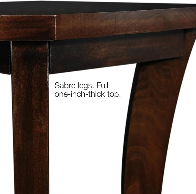 Leick Home Boa End Table, Solid Wood, Narrow, Bottom Display Shelf, Easy-Assembly, For Living Room/Bedroom, Chocolate Oak, 24.0 in. L x 14.0 in W x 24.0 in. H, 10305